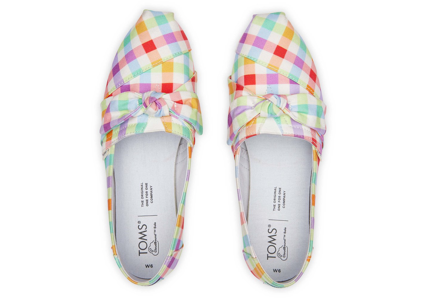 Toms Alpargata Plaid Bow Espadrille Multicolor - Womens - 29601-ZJXU